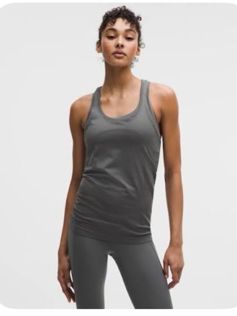 lululemon athletica Gray Racerback Performance Tank
